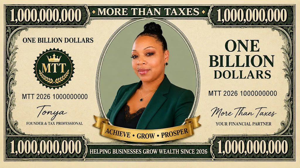 More Than Taxe$ one billion dollar bill
